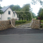 Delgany Wicklow, brown granite and shale stone entrance